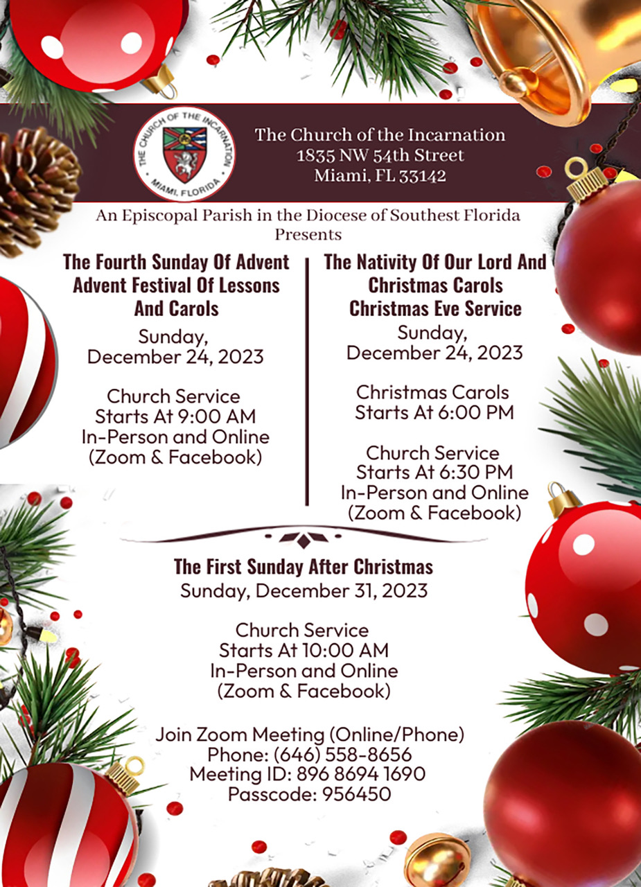 2023 Holiday Services - The Episcopal Church of The Incarnation